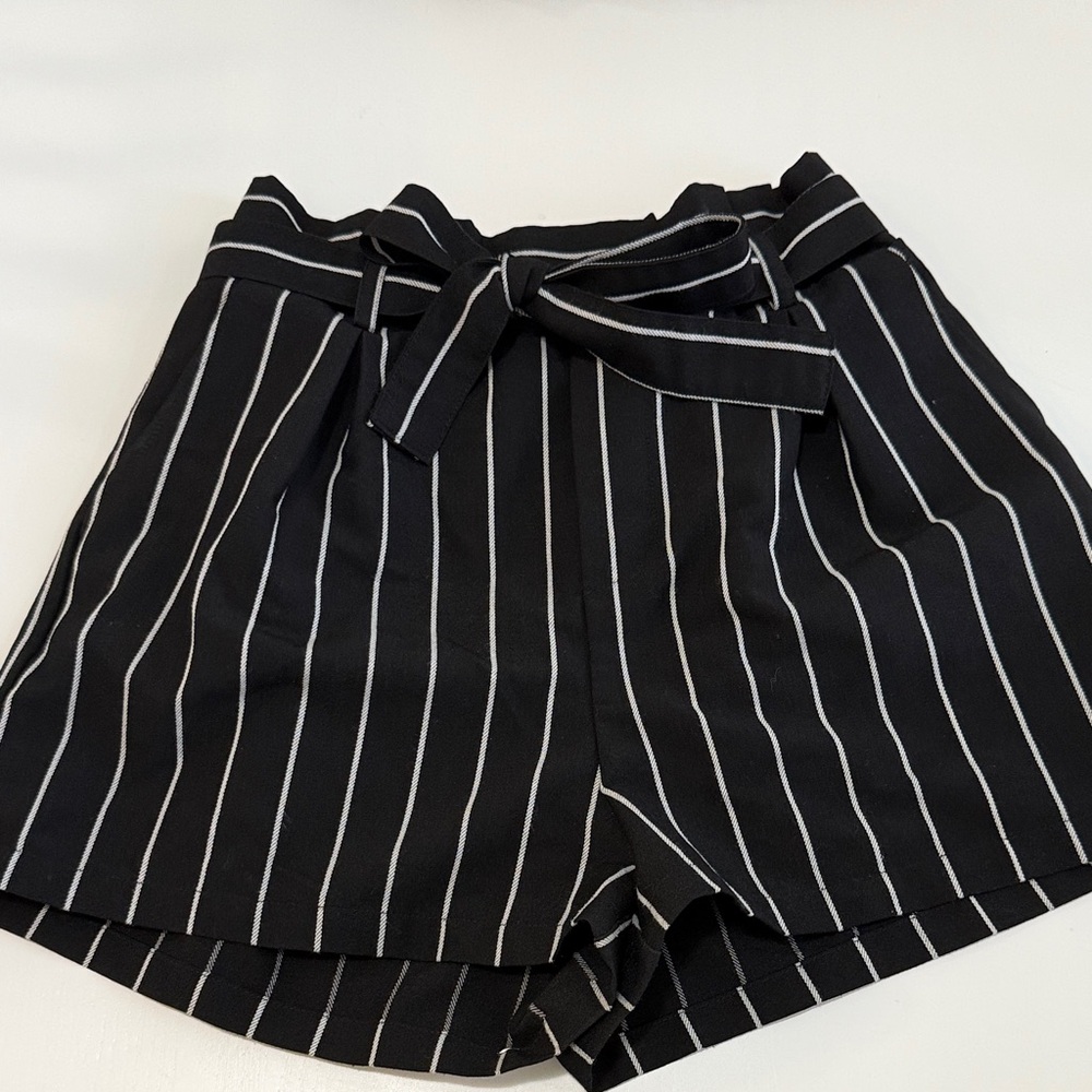 Forever 21 Striped High Waist Shorts